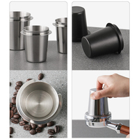 Tasse de dosage d'espresso en acier inoxydable de 58 mm Outils de café pour verser le distributeur de grains de café