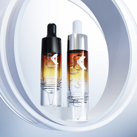 Emballage de cosmétiques de haute qualité 10ML 15ML couleur violette cosmétiques compte-gouttes pressant seringue Essence bouteille d'huile