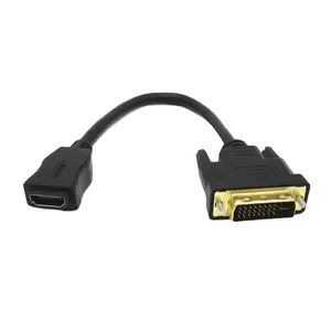 Manufactory HDM Female to DVI-D(24+1) Male Adapter 1080P DVI to HDM converter