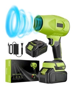 Professioneller Kabelloser Handgehaltener Laubbläser 180000 U/min Einstellbare Geschwindigkeit Staubreiniger 2x4,0Ah Akkus BF173-GREEN Modell 5kg - Product Image 1