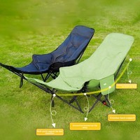 Chaise de jardin pliante moderne et portable à trois niveaux de dossier, en tissu Oxford respirant, avec cadre en acier inoxydable, idéale pour la pêche (vente en gros)