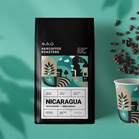 Sachet de café refermable de qualité alimentaire, imprimé sur mesure, résistant à l'humidité, pour l'emballage de café en détail
