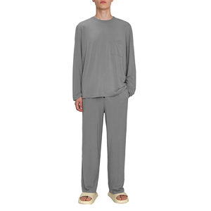 Bamboo Viscose <strong>Mens</strong> Sleepwear Round Neck Lounge Wear Sets Pjs Pajamas <strong>Men</strong> Loungewear Custom <strong>Pyjamas</strong> - Product Image 2