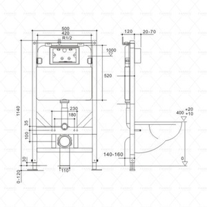 <span class=keywords><strong>Cassetta</strong></span> <span class=keywords><strong>WC</strong></span> a Incasso di Alta Qualità, Colore Blu, con Staffa in Ferro Antiruggine, Risparmio Idrico - Product Image 4