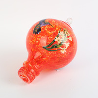 Mangeoire à eau en verre suspendu pour colibri avec motif de fleurs pour jardin balcon verre peint abreuvoir pour colibri