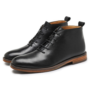 Chaussures habillées décontractées classiques pour hommes, fabriquées à la main, en cuir véritable de style Niuzin, chaussures plates à bout rond pour le travail et la marche - Product Image 2