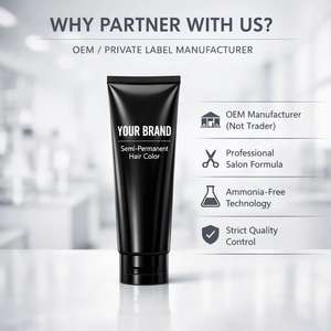 Tinte de Cabello Semipermanente de Marca Privada, Fabricante OEM de Tintes para el Cabello, Crema de Color Profesional para Salón de Belleza, Fórmula Temporal Suave - Product Image 2