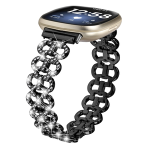 ステンレス鋼<span class=keywords><strong>Fitbit</strong></span> <span class=keywords><strong>Versa</strong></span> 4および<span class=keywords><strong>Versa</strong></span> <span class=keywords><strong>3</strong></span>用ファッションスマート腕時計バンドファッションダイヤモンドストラップ付き - Product Image 3
