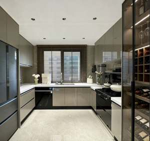 Juego de Muebles de Cocina Completo Personalizado BALOM, Madera de Roble con Gabinetes Bajos para Fregadero y Organizadores de Cajones para Casas Rurales - Product Image 3