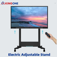 Support mobile électrique inclinable motorisé réglable en hauteur pour écran plat interactif intelligent de 65 à 86 pouces