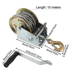 Ручная лебедка с зубчатой шестерней, оцинкованная, для троса и строп, от производителя - Product Image 2