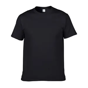 180g einfarbiges T-Shirt Unisex Stickerei individuelles Logo hochwertig schwarz Designer bedruckt 100% Baumwolle T-Shirts Dtg-Druck Logo