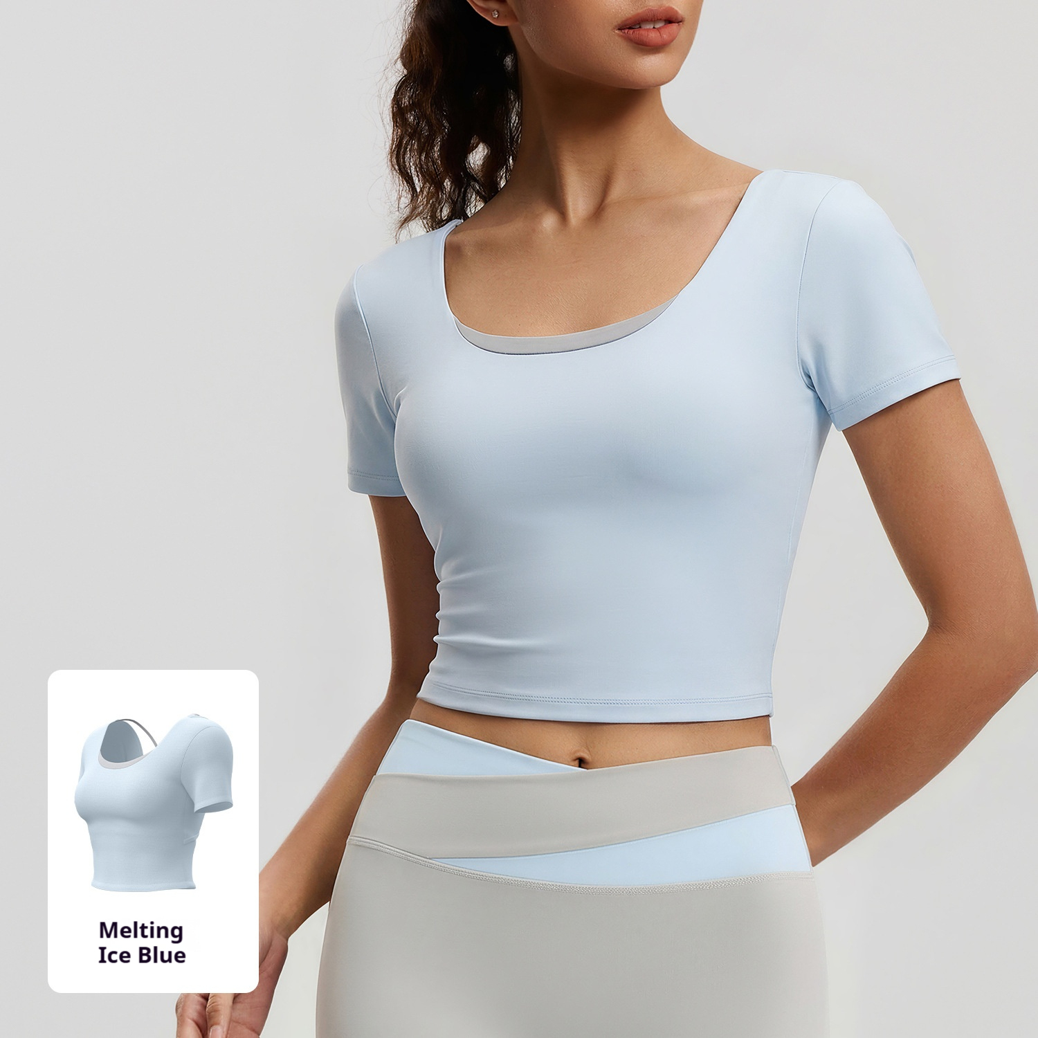 Lightweight Quick Dry Short Sleeve Yoga Top Butterfly Backless Breathable Gym Workout Crop Tops for Women