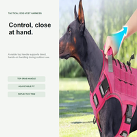 Harnais tactique pour chien rembourré et respirant à libération rapide, gilet d'extérieur pour animal de compagnie avec poignée, tailles S-XL, 5 couleurs, logo personnalisé