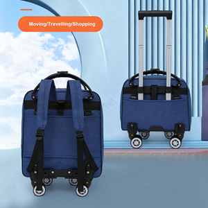 批发大容量可拆卸防水牛津豪华宠物手推车轮式包载体 - Product Image 2