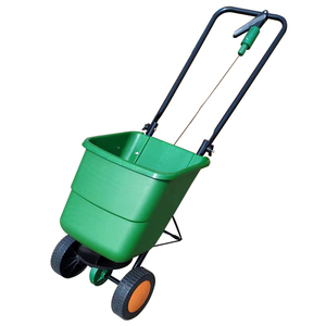 Épandeur de fertilisant pour pelouse et jardin, portatif, 12L, à débit réglable, pour semences, sel et dégivrant - Product Image 1