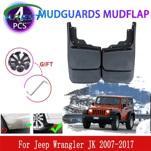 4x Jeep Wrangler JK için 2007 ~ 2017 çamurluklar çamur flep çamurluk çamur Flaps Splash muhafızları koruyun aksesuarları 2008 2010 2011 2012 2015