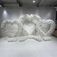 Arche de toile de fond en soie artificielle personnalisée en gros, couleur unie, 2x2m, pour décoration de mariage