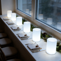 Lampe de table LED ovale moderne étanche, alimentation solaire/batterie/électrique/AC/DC, éclairage décoratif de cuisine, indice de protection IP65, RGB blanc chaud