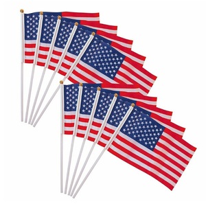 Bandera de la mano nacional del país proveedor de la fábrica y bandera de mano pequeña de diseño personalizado - Product Image 1