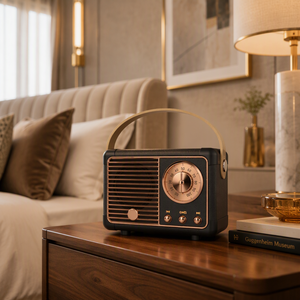 Mini 5.0 Lautsprecher Vintage FM-Radio Stereo Surround Sound Musikplayer Tragbar Wiederaufladbar Retro Dekoration Reise-Geschenk - Product Image 1