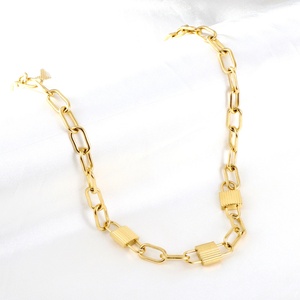 Collier en or plaqué 14K 18K, bijoux de Dubaï pour femmes, résistant à la décoloration - Product Image 3