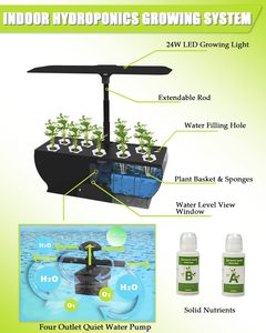 Lampe intelligente réglable pour la croissance des plantes Cuisine intérieure <span class=keywords><strong>Petit</strong></span> <span class=keywords><strong>potager</strong></span> 9 trous Système hydroponique intérieur simple - Product Image 3