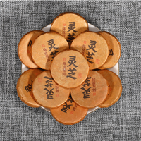 Mini-gâteau de thé Pu'er compressé en gros du Yunnan, saveur Reishi et Chenpi, thé Pu'er mûr mélangé