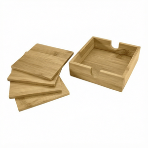 [HOT SELLING] | <b>Bamboo</b> Coaster Round Wooden Drink Coaster With Raised Rim For <b>Coffee</b> <b>Table</b> Mug Glass Protector from Vietnam - Product Image 1