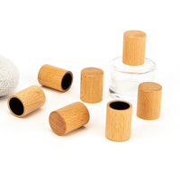 Tapa de perfume personalizada YUESHEN de madera de fresno con 15 dientes, tapa de aceite esencial de haya y nogal, piezas de mecanizado CNC de madera para tapas de perfume