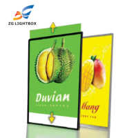 Bannière publicitaire portable avec logo personnalisé, impression rétroéclairée, affiche rectangulaire A4 en aluminium, écran LED intérieur, film promotionnel ultra-lumineux