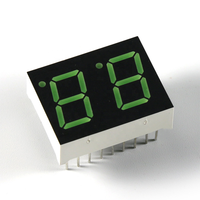 Taidacent-pantalla verde de 7 segmentos, 0,56 pulgadas, amarillo-verde, 2 dígitos, pantalla de 7 segmentos, tubo LED Digital de 18 pines