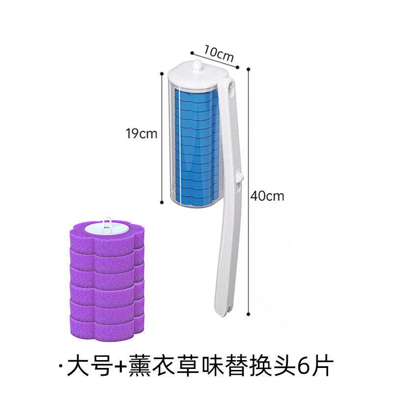 Grande tête de brosse violette transparente *6