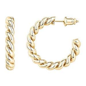 Orecchini a Cerchio Geometrici con Design Minimalista in Metallo, Gioielli da Donna alla Moda per Uso Quotidiano, Regalo Chic - Product Image 2