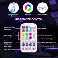 Kit de Plafonnier Étoilé en Fibre Optique Scintillante 6W Petite Taille pour Voiture, Moteur d'Étoiles Activé par le Son avec APP et Télécommande pour Voiture et Maison