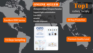 QZQ יוקרה באיכות גבוהה 1010 אוכל סכו"ם סכין כפית מזלג סט חתונה כסף זהב סטייק נירוסטה סכו"ם סט - Product Image 2