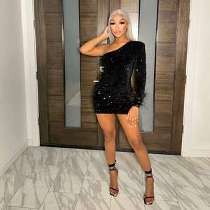 Glitter Pailletten Prom Party Set Damen bekleidung Mini kleid - Product Image 3