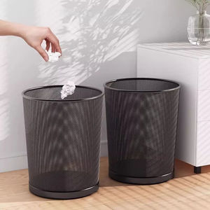 Round Open Top Metal Eco-Friendly Decorative <b>Paper</b> Basket Without Lid for <b>Kitchen</b> Home Office & Hotel Use - Product Image 6