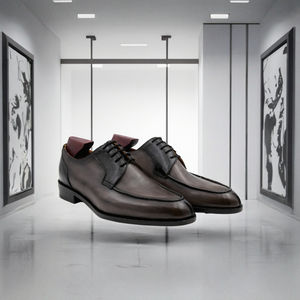 Nouvelles Chaussures d'Affaires en Cuir Style Élégant avec Lacets Cirés, Talon en Éponge, Dessus en Cuir Véritable, Fabriquées à la Main, Semelle Extérieure en Caoutchouc pour l'Automne - Product Image 3