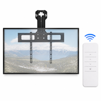 Support mural motorisé pour téléviseur avec télécommande, haute qualité, en acier laminé à froid, capacité de charge 40 kg, 85 pouces, pour un gain de place