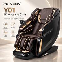Fauteuil de massage zéro gravité avec extension télescopique pour les jambes, pétrissage des mollets, chauffage du dos, airbag, en PU, pour usage domestique et familial