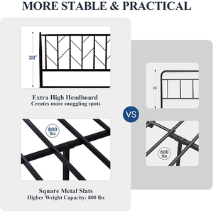 Cadre de lit en métal moderne sur mesure en gros, double, avec rangement, pour adultes, hôtels, auberges, chambres <span class=keywords><strong>à</strong></span> coucher - Product Image 3