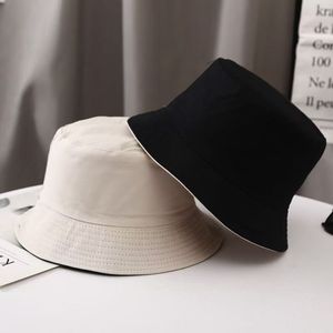 Unisex Bucket <b>Hat</b> Solid Color Sun Protection Foldable <b>Summer</b> Korean Style Canvas <b>Hat</b> - Product Image 2
