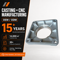 Boîtier de dissipateur thermique en aluminium sur mesure, moulé par coulée avec usinage CNC pour équipements électriques et électroniques