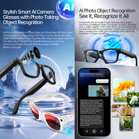 Fábrica de Gafas Inteligentes ODM, Cámara de 500W, Activación por Voz con IA, Traducción ChatGPT, Reproducción de Música por Bluetooth, Lentes Personalizables