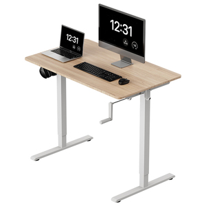 Soporte de ajuste Manual de escritorio de oficina ligero ajustable en altura ergonómica con manivela de elevación diseño convertible moderno - Product Image 4