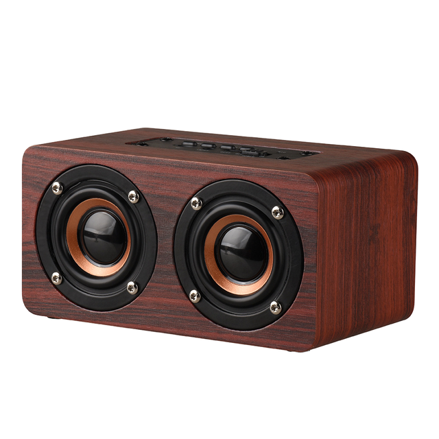 Portable Wireless Speaker Wood Sound Bar with Active BT 5.0 1200mAh Battery Super Bass Stereo Handheld System