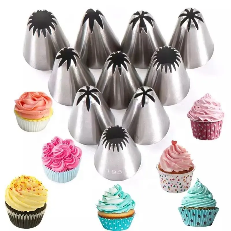 Food Safe Stainless Steel Tip Coupler Pastry Bag Cake Decoration Tools Icing Nozzle Tip Set