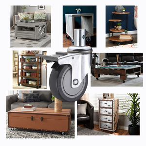 Roue de <span class=keywords><strong>chariot</strong></span> industrielle de haute qualité de 100mm, roulette médicale en PU de <span class=keywords><strong>4</strong></span> pouces pour équipement mobile - Product Image 3