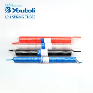Manguera de aire neumática de poliuretano Flexible roja de alta presión YBL 6mm/8mm/10mm/12mm Tubo de retroceso de resorte piezas neumáticas en espiral